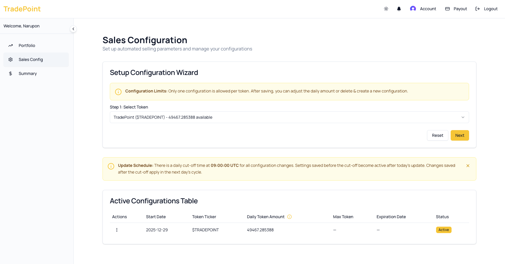 Automated Selling Configuration