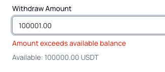 Enter Amount Validation Max