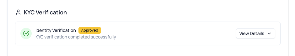 Approved KYC Verification