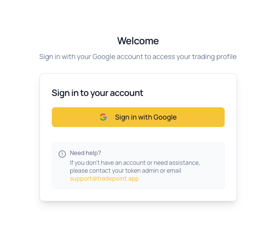 Login Page with Google Sign-in
