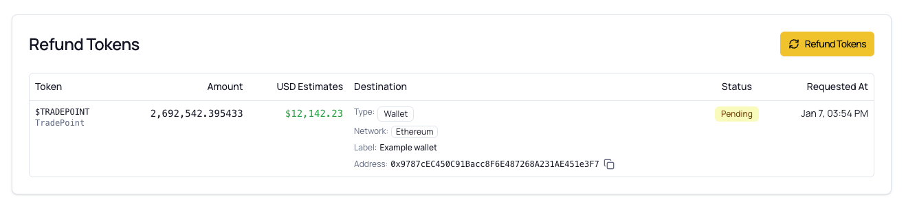 Refund Status Pending