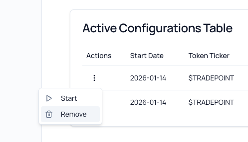 Remove Configuration Dialog